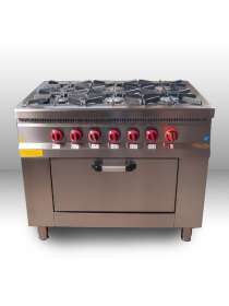 Газовая плита профессиональная Pimak M015-6X с газовым контроллером